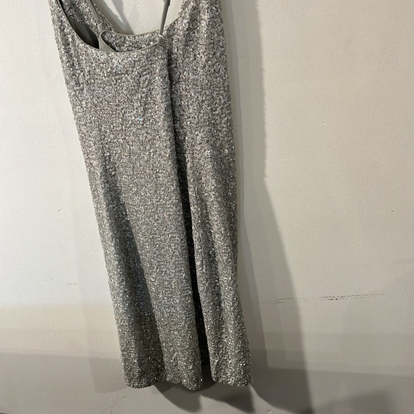 Susana Monaco Sequin Cowl Neck Dress silver - Picture 8 of 10